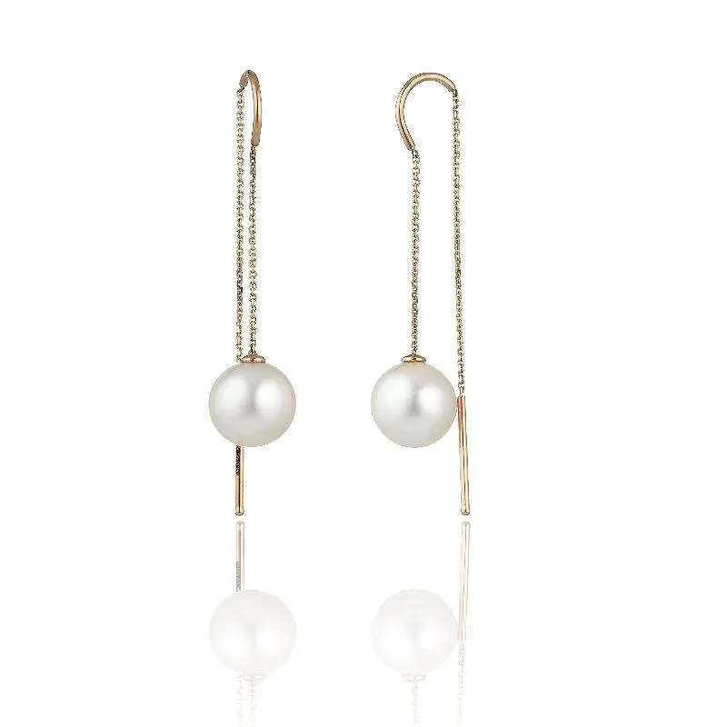 Chimento Armillas Acqua 18ct Rose Gold Pearl Threader Earrings
