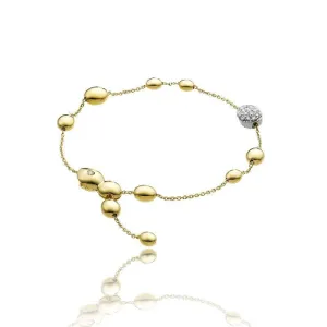 Chimento Armillas Acqua 18ct Yellow Gold 0.25ct Diamond Drops Bracelet