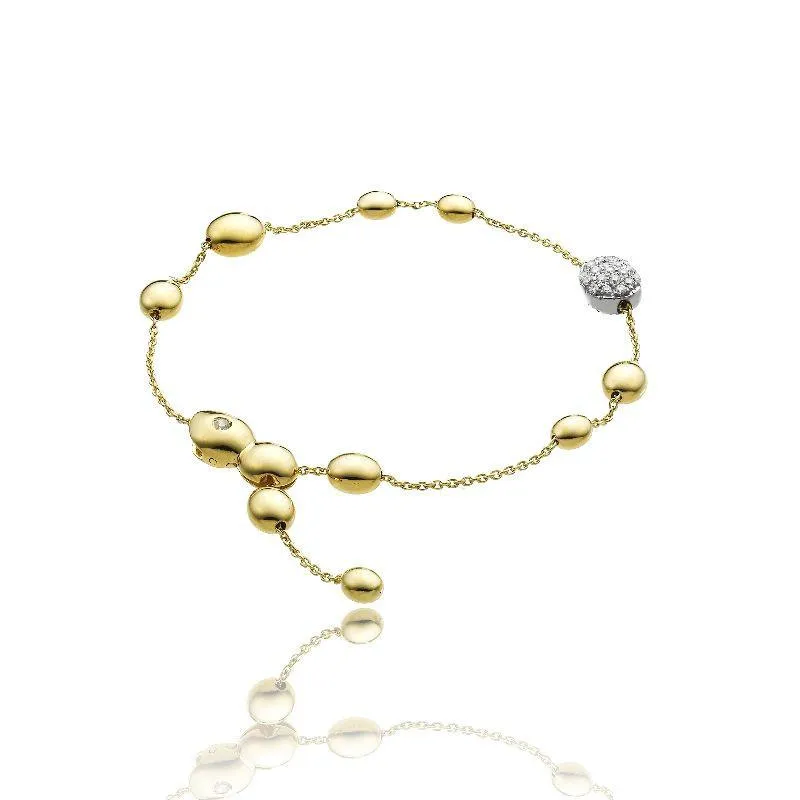 Chimento Armillas Acqua 18ct Yellow Gold 0.25ct Diamond Drops Bracelet