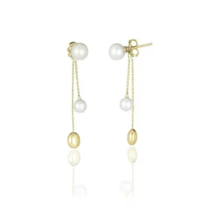 Chimento Armillas Acqua 18ct Yellow Gold Pearl Double Drop Earrings
