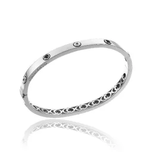 Chimento Armillas Be Mine 18ct White Gold 0.30ct Black Diamond Bangle