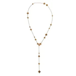 Chimento Armillas Pyramis 18ct Rose Gold Diamond Studs Necklace
