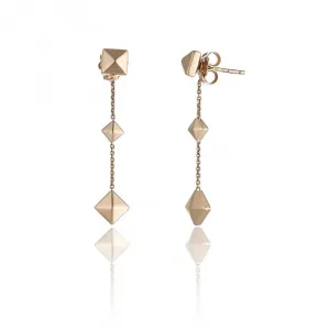 Chimento Armillas Pyramis 18ct Rose Gold Studs Drop Earrings