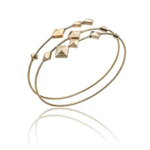 Chimento Armillas Pyramis 18ct Rose Gold Studs Spiral Bangle