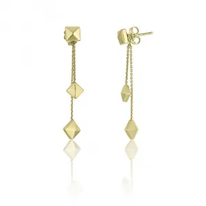 Chimento Armillas Pyramis 18ct Yellow Gold Studs Double Drop Earrings