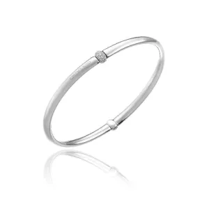 Chimento Bamboo Flirt 18ct White Gold 0.27ct Diamond Bangle