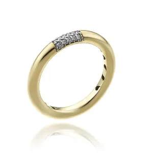 Chimento Bamboo Pure 18ct Yellow Gold 0.08ct Diamond Ring