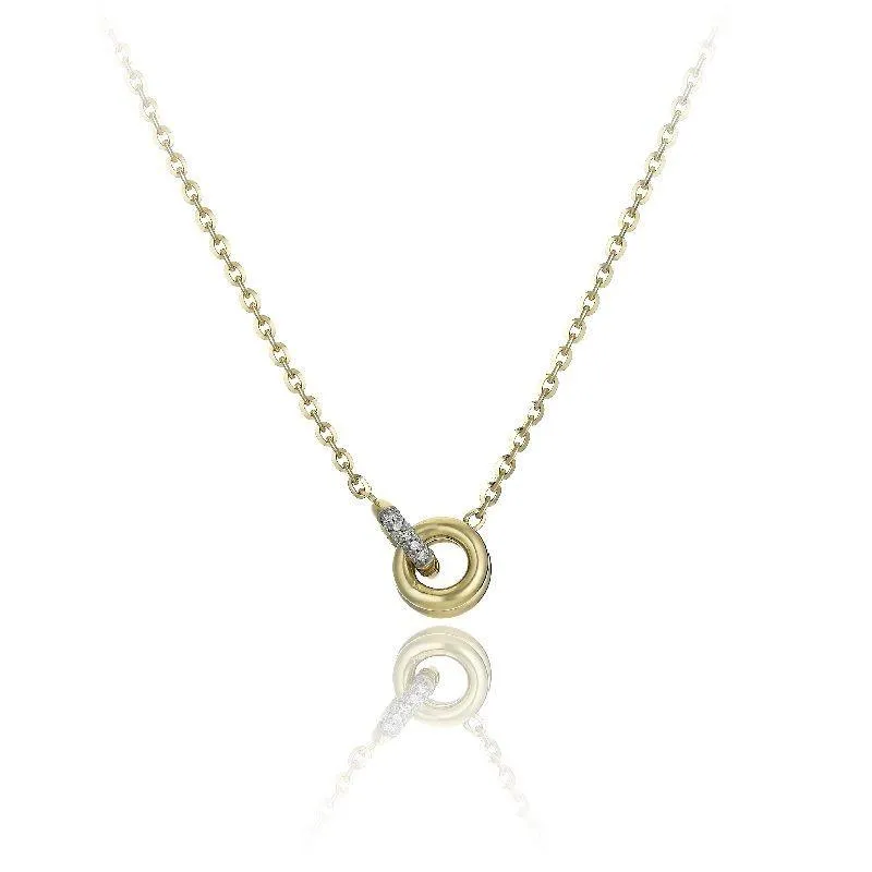 Chimento Bamboo Pure 18ct Yellow Gold 0.10ct Diamond Necklace