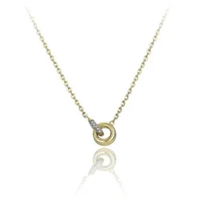 Chimento Bamboo Pure 18ct Yellow Gold 0.10ct Diamond Necklace