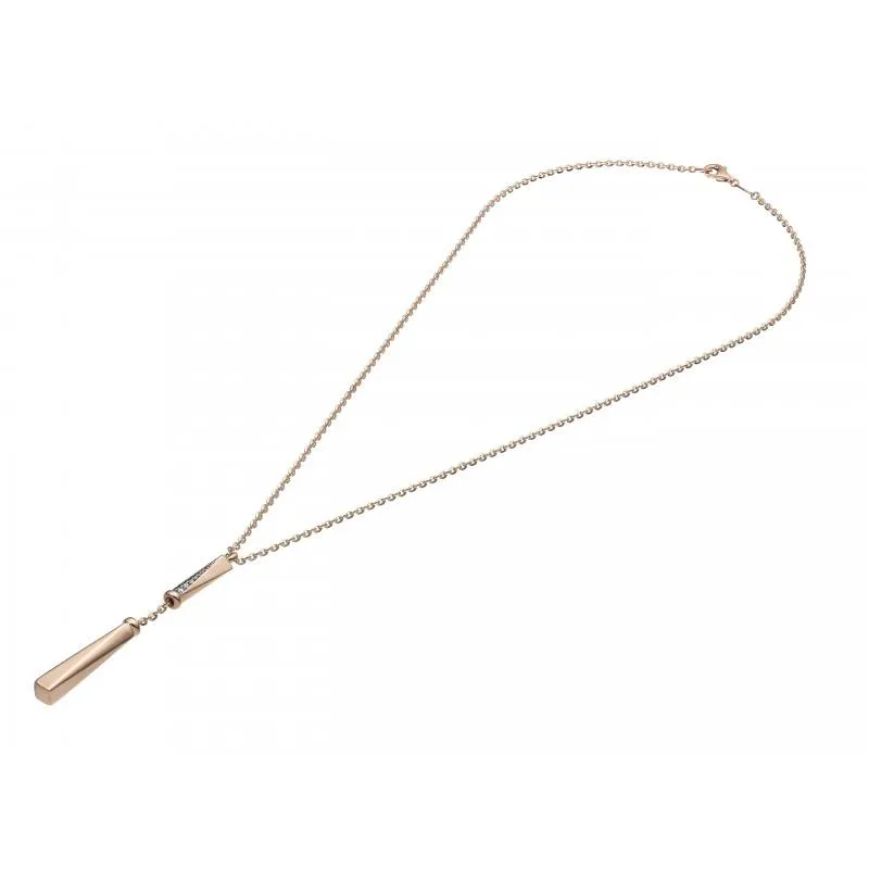 Chimento Bamboo Sipario 18ct Rose Gold 0.05ct Diamond Necklace