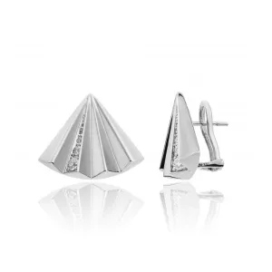 Chimento Bamboo Sipario 18ct White Gold 0.31ct Diamond Stud Earrings