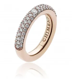 Chimento Forever Stack Me Demi Pavee 18ct Rose Gold Diamond Adjustable Size-Fit Ring
