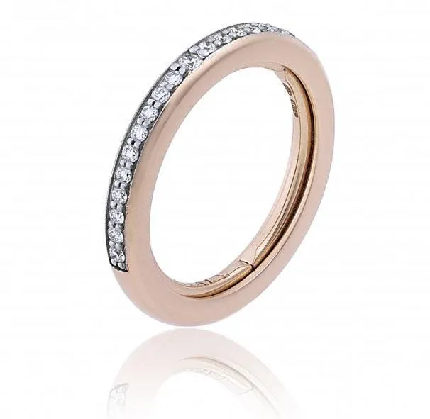 Chimento Forever Stack Me Line 18ct Rose Gold Diamond Adjustable Size-Fit Ring
