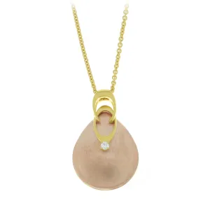 Chimento Griffe 18ct Yellow Rose Gold 0.05ct Diamond Necklace D