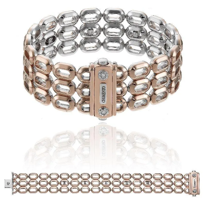 Chimento Optima 18ct Rose and White Gold 0.51ct Diamond Reversible Bracelet