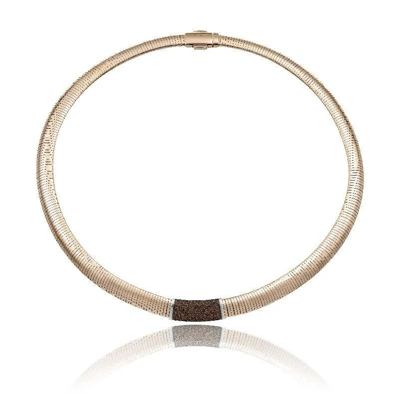 Chimento Stardust Pave 18ct Rose Gold 0.85ct Brown Diamond Necklace