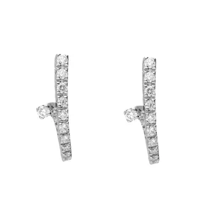Chimento Ventaglio 18ct White Gold Diamond Earrings D