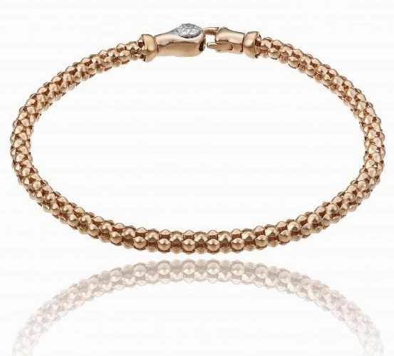 Chimento Melograno 18ct Rose Gold 0.03ct Diamond Bracelet