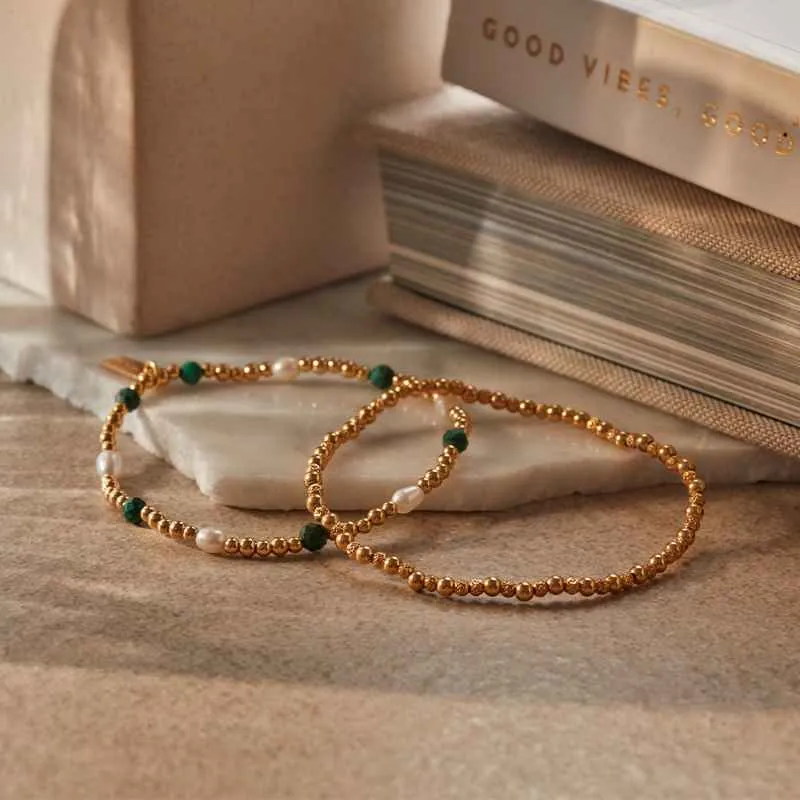 ChloBo Gold Plated Sterling Silver Magical Beauty Set of Two Bracelet D