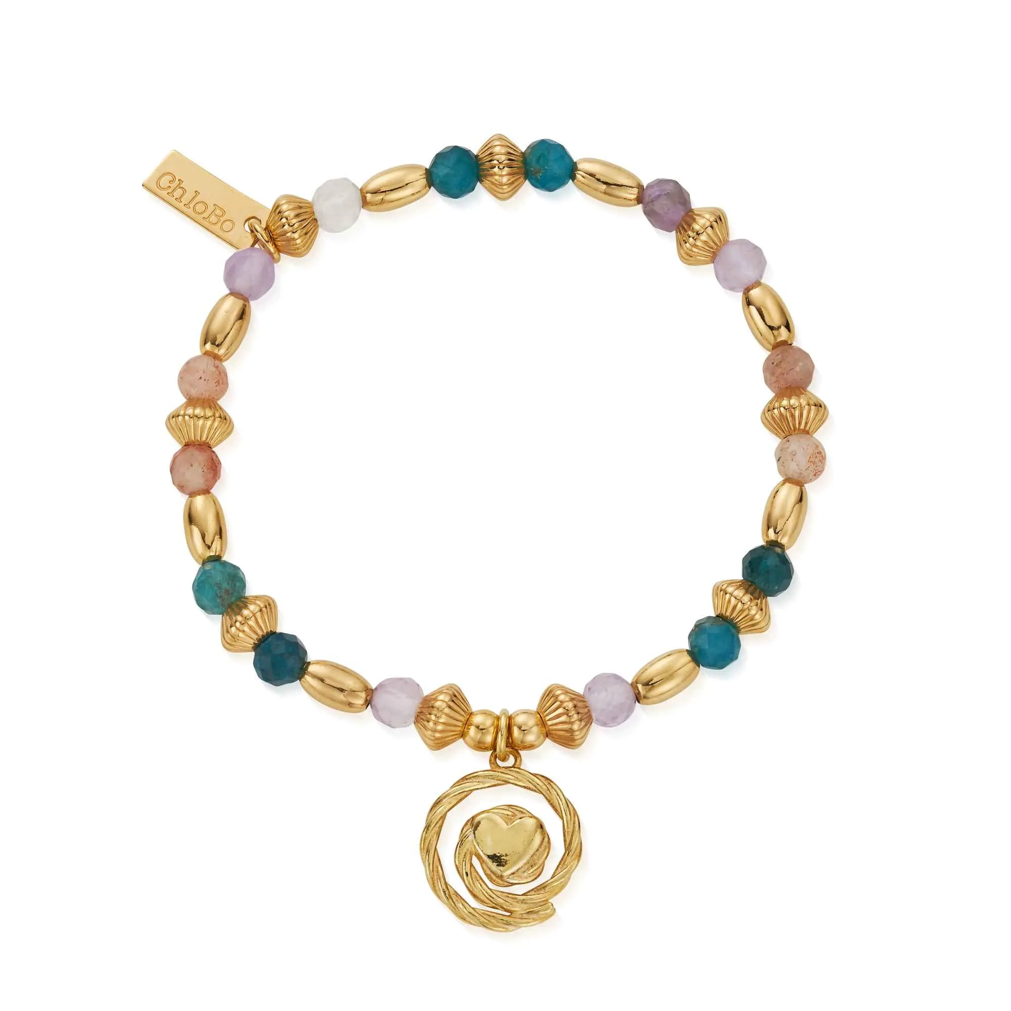 ChloBo Gold Plated Sterling Silver Spiritual Love Bracelet