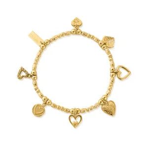 ChloBo Ideal Love Gold Plated Sterling Silver Charm Bracelet D