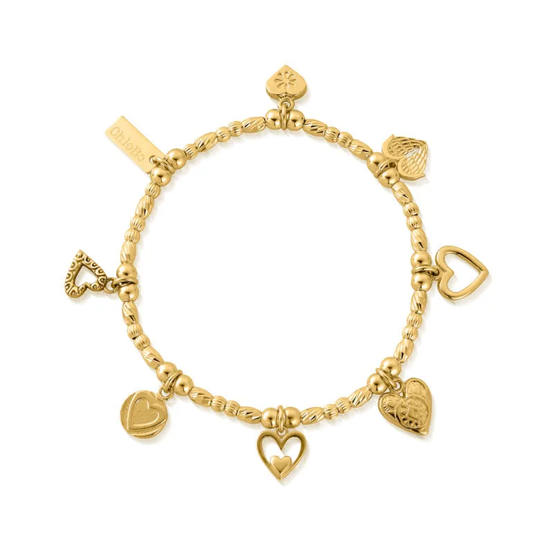 ChloBo Ideal Love Gold Plated Sterling Silver Charm Bracelet D