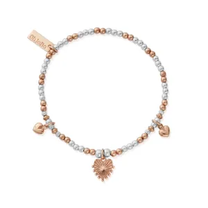 Chlobo Mixed Metal Rose Gold Plated and Silver Everyday Love Bracelet D