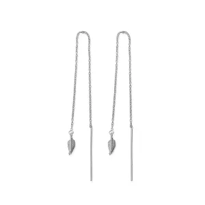 ChloBo Sterling Silver Feather Of Courage Pull Through Earrings