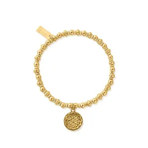 ChloBo Sterling Silver Gold Plated Didi Sparkle Moonflower Bracelet