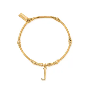ChloBo Sterling Silver Gold Plated Initial Bracelet J