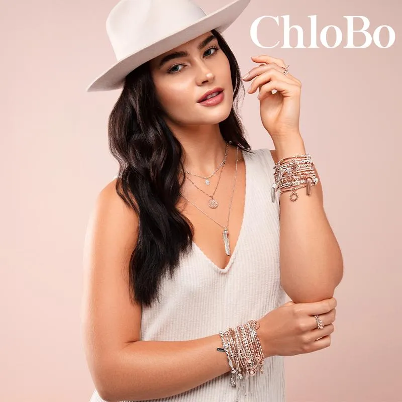 ChloBo Sterling Silver Rose Gold Plated Cute Mini Heart Tree Of Life Bracelet