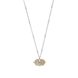 ChloBo Sterling Silver Sky Goddess Citrine Double Point Necklace