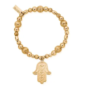ChloBo Wandering Free Gold Plated Sterling Silver Hand of Love Bracelet