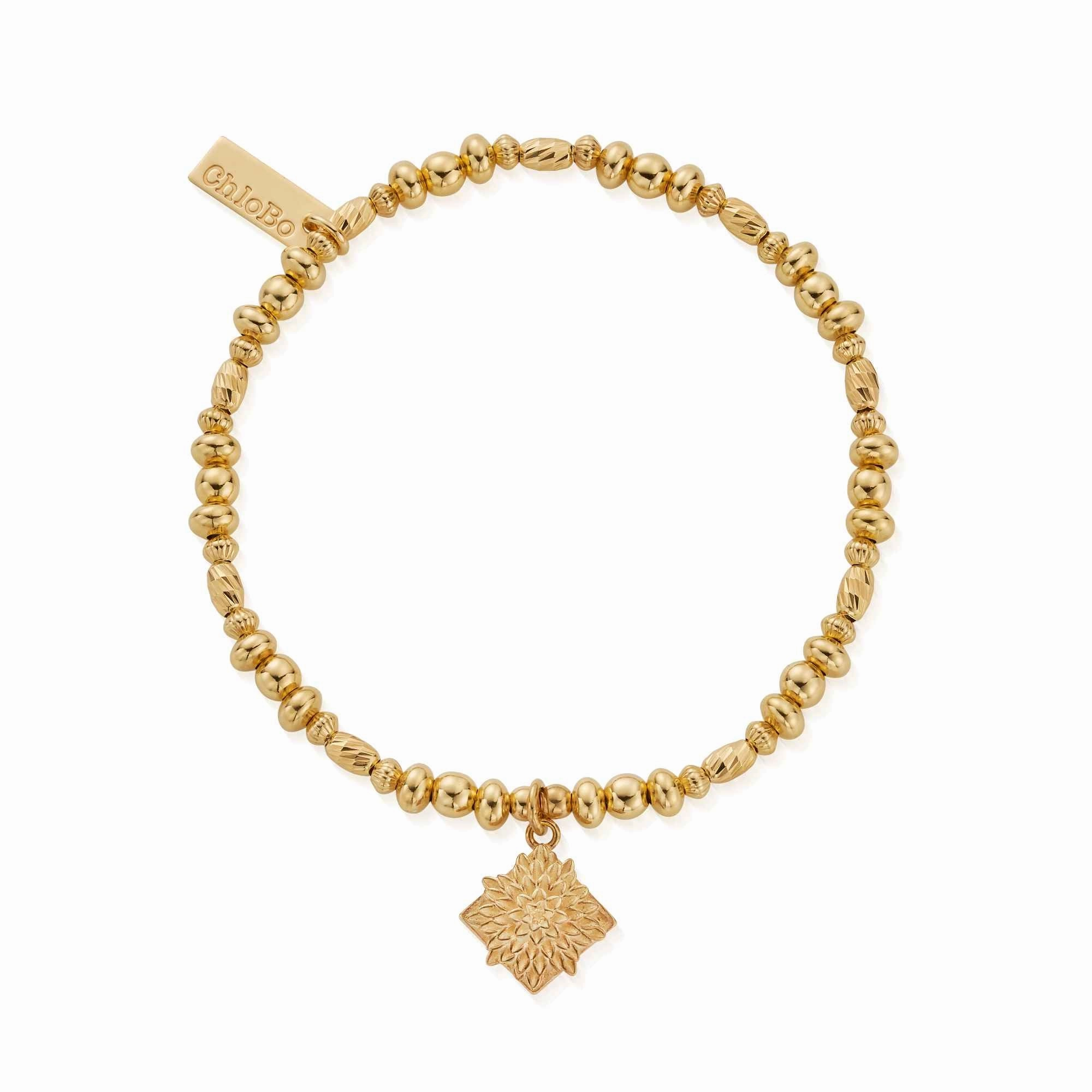ChloBo Gold Plated Sterling Silver Botanical Beauty Bracelet