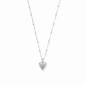 ChloBo Sterling Silver Bobble Chain Heart Necklace