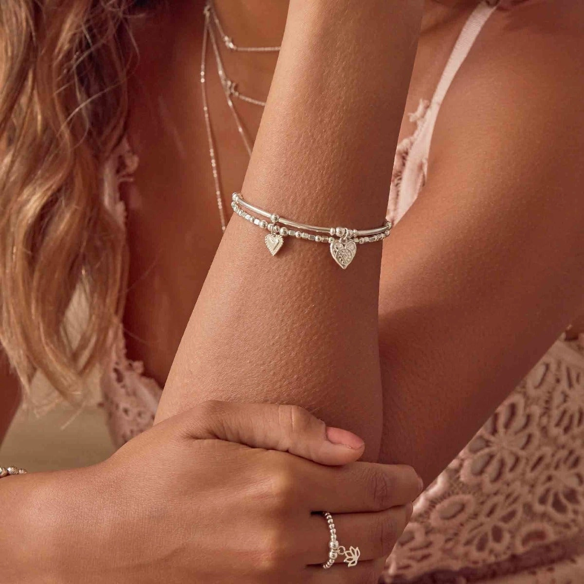 ChloBo Sterling Silver Compassion Set Of 2 Bracelets