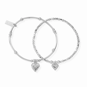 ChloBo Sterling Silver Compassion Set Of 2 Bracelets