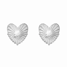 ChloBo Sterling Silver Glowing Beauty Stud Earrings