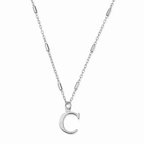 ChloBo Sterling Silver Initial Necklace C