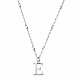 ChloBo Sterling Silver Initial Necklace E
