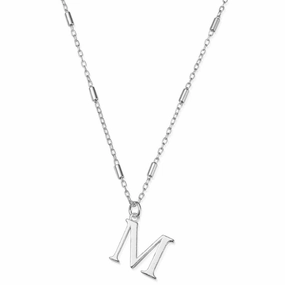 ChloBo Sterling Silver Initial Necklace M