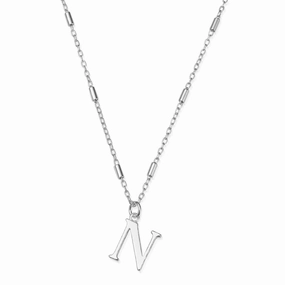 ChloBo Sterling Silver Initial Necklace N