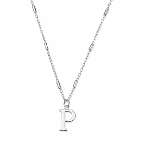 ChloBo Sterling Silver Initial Necklace P