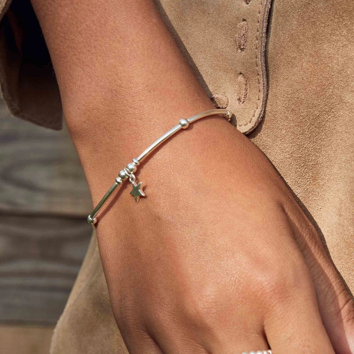 ChloBo Sterling Silver Mini Noodle Ball Star Bracelet