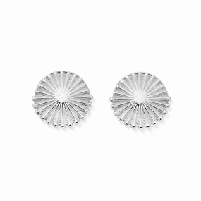 ChloBo Sterling Silver Sun Burst Stud Earrings
