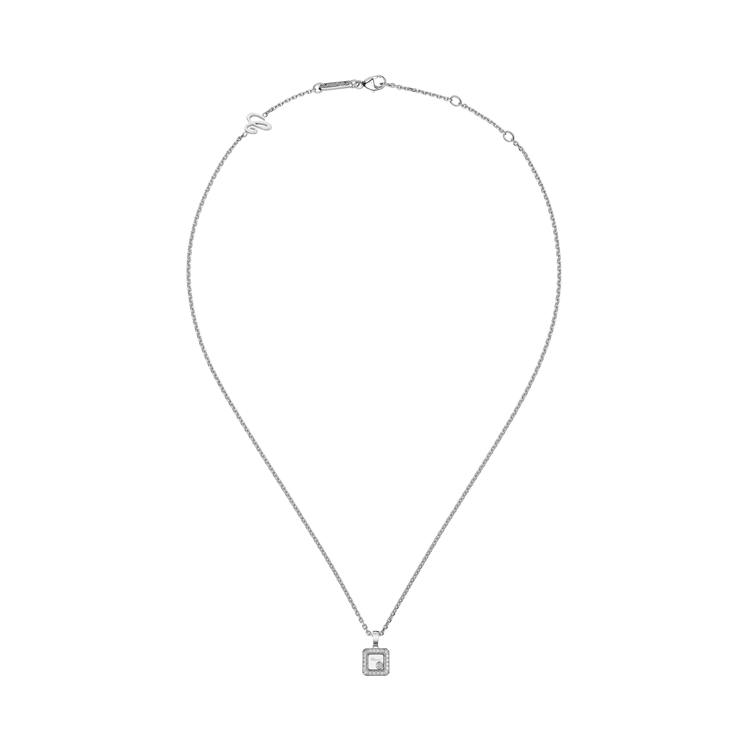 Chopard Happy Diamonds 18ct White Gold 0.19ct Diamond Necklace