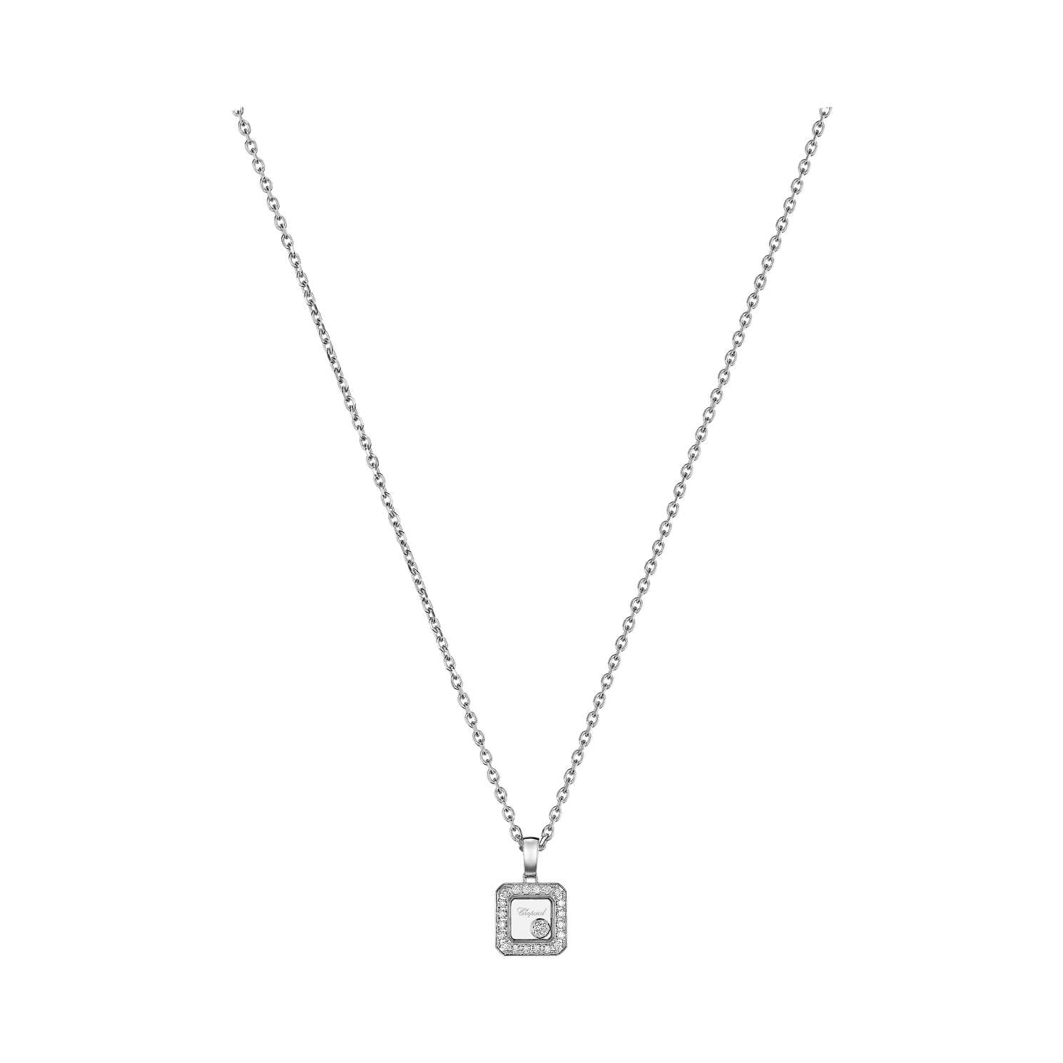 Chopard Happy Diamonds 18ct White Gold 0.19ct Diamond Necklace