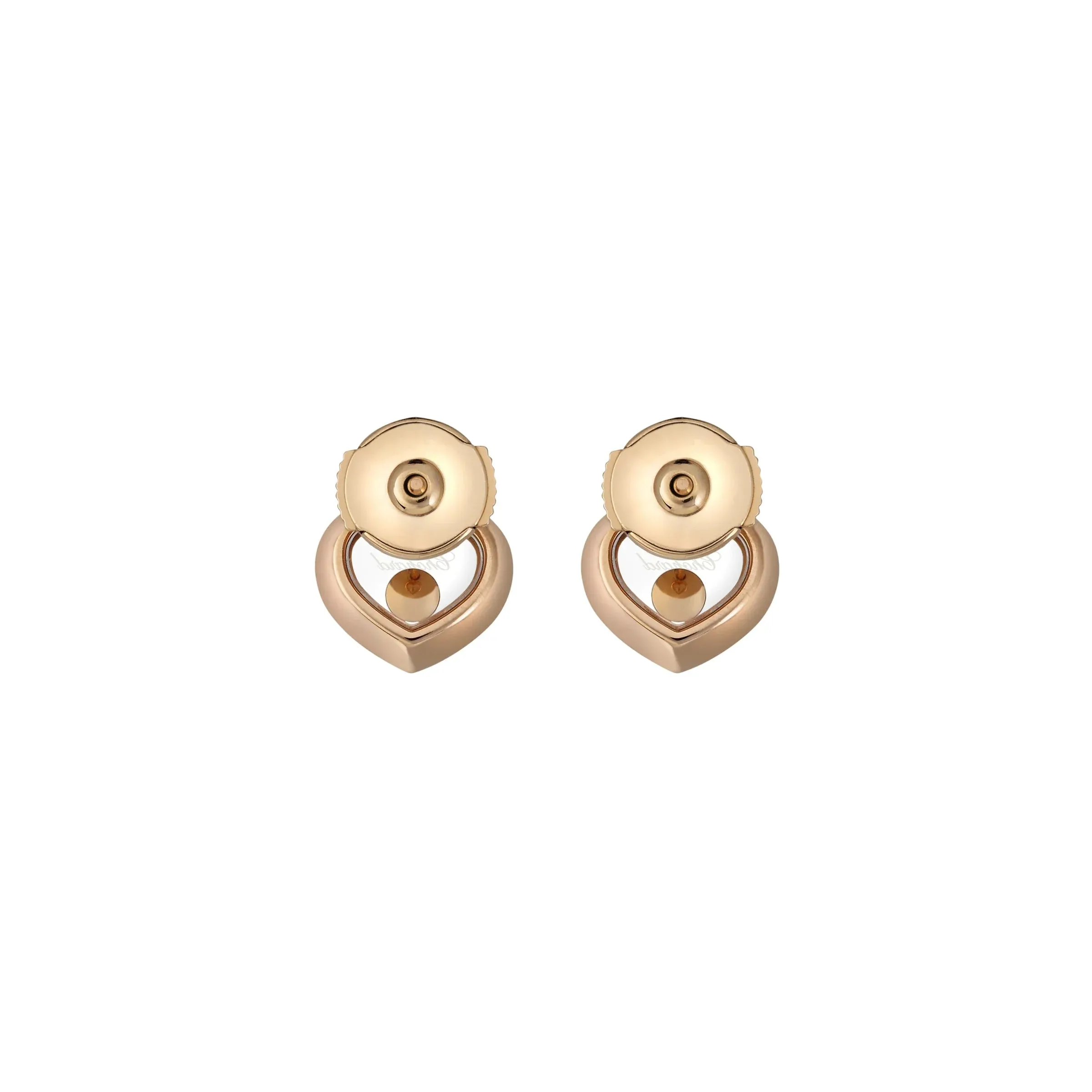 Chopard Happy Diamonds Icons 18ct Rose Gold 0.10ct Diamond Stud Earrings
