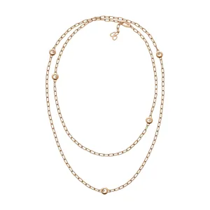 Chopard Happy Diamonds Icons 18ct Rose Gold 0.25ct Diamond Sautoir Necklace