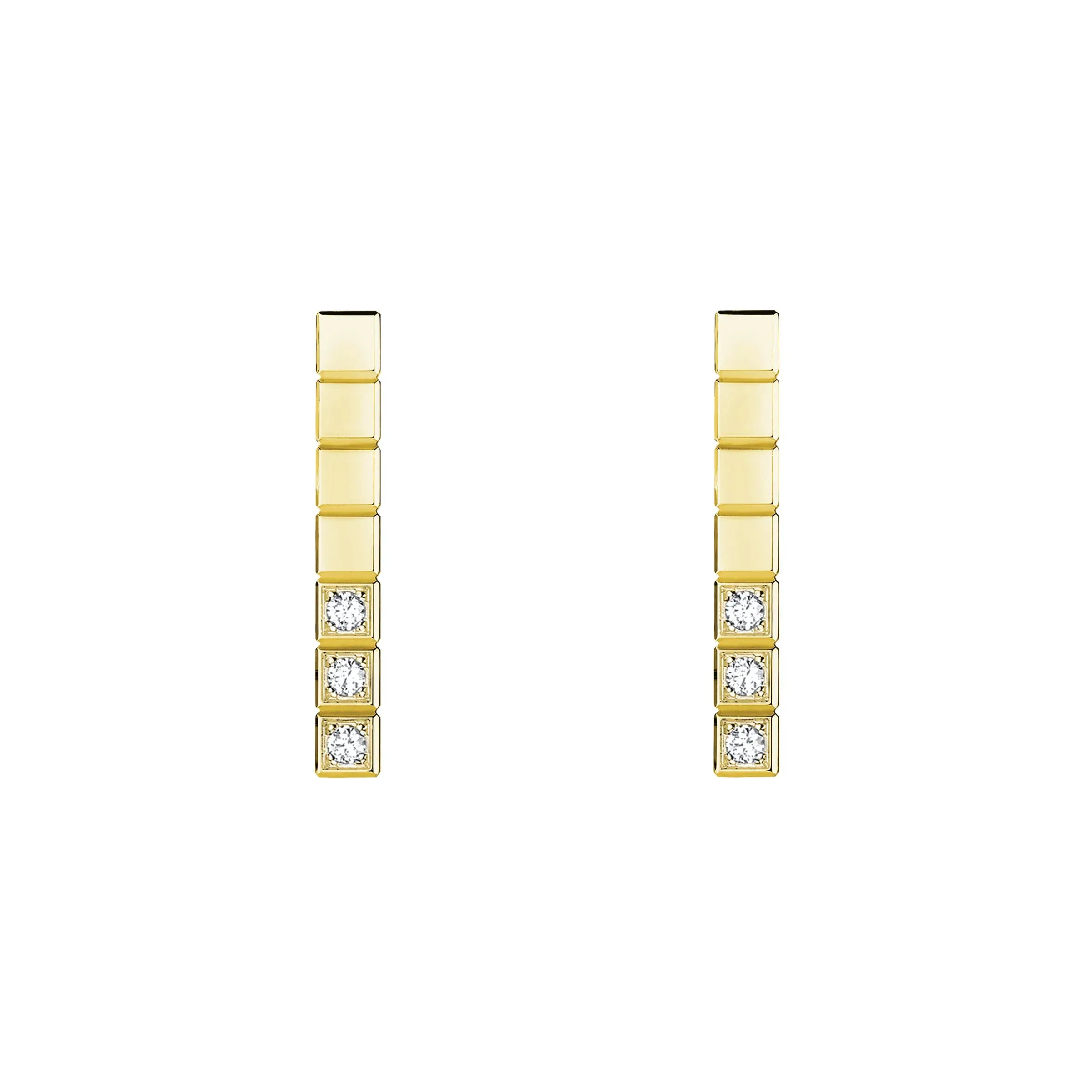 Chopard Ice Cube 18ct Yellow Gold Diamond Earrings